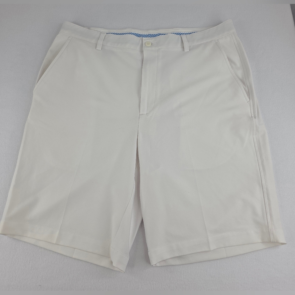 FootJoy Men's White Performance Golf Shorts Size 36 Flat Front P-0114